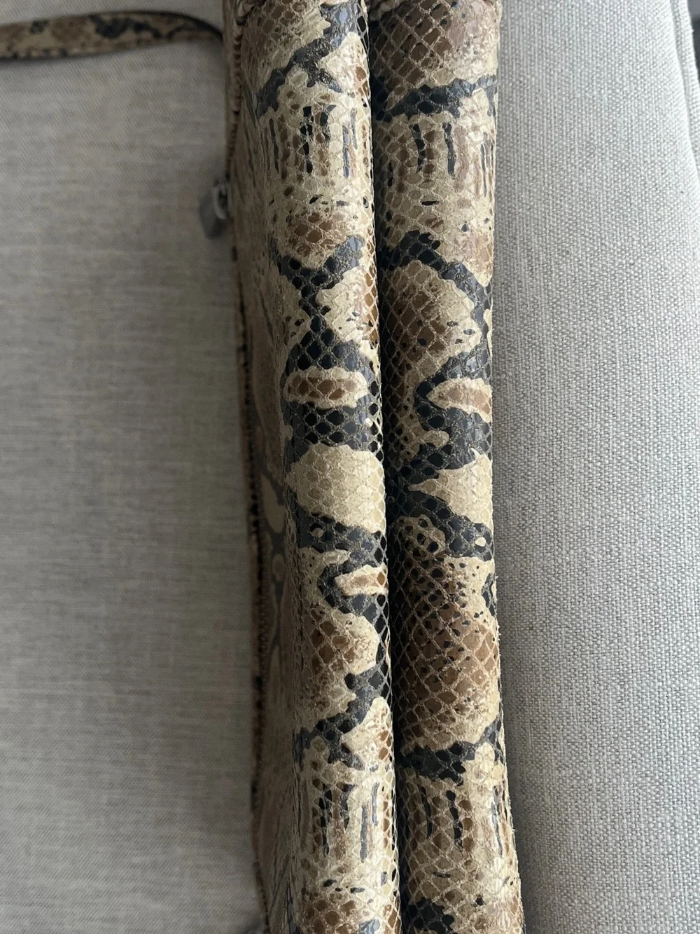 VTG Kesslord Y2K Python Embossed Baguette Shoulder Bag